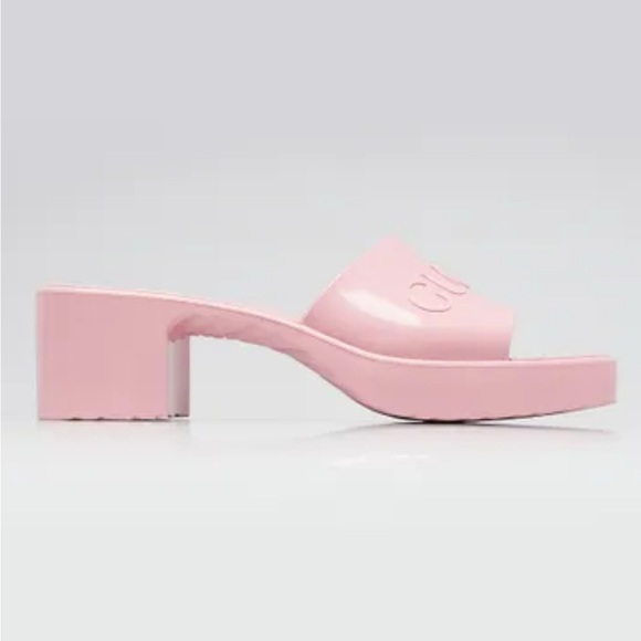 GUCCI Pink Women's Slide Sandals - Picture 1 of 4